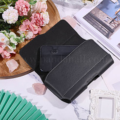 Rectangle Cowhide Mobile Phone Waist Belt Pouches&nbsp;AJEW-WH0596-952