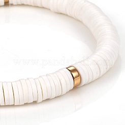 Handmade Polymer Clay Heishi Beads Stretch Bracelets&nbsp;BJEW-JB05303-01