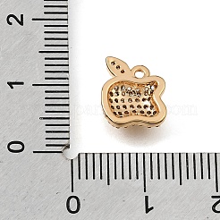 Brass Micro Pave Clear Cubic Zirconia Charms&nbsp;CU-K001-20G