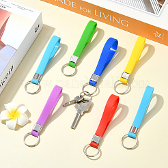 20Pcs Resin Belt with Iron Ring Keychains&nbsp;KEYC-SC0001-84