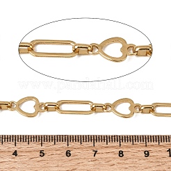 304 Stainless Steel Heart with Oval Link Chains&nbsp;CHS-K018-42G