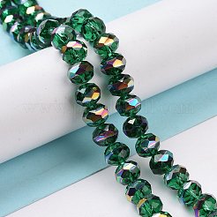 Transparent Electroplate Glass Beads Strands&nbsp;GLAA-F122-04A