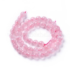 Pink Color Natural Madagascar Rose Quartz Beads Strands&nbsp;X-G-F641-01-B