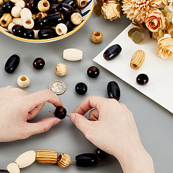 224Pcs 8 Styles Natural Wooden Beads&nbsp;WOOD-PH0003-41