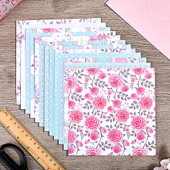 24 Sheets 12 Styles Rose Scrapbook Paper Pads&nbsp;DIY-WH0304-989H
