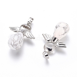 Natural Howlite Pendants&nbsp;G-J386-G14