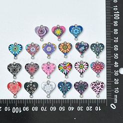 42Pcs 21 Styles Alloy Enamel Connector Charms&nbsp;ENAM-CJ0004-42