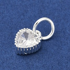 Brass Micro Pave Cubic Zirconia Pendants&nbsp;KK-H204-01S-05