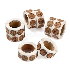 8 Rolls 4 Style Bake Theme Self-Adhesive Kraft Paper Stickers&nbsp;DIY-LS0003-42