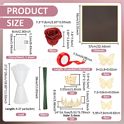 DIY Cloth Artficial Rose Bouquet Making Kits&nbsp;DIY-BC0016-74
