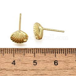 Brass Stud Earrings&nbsp;LS-EJEW-H157-01G-03