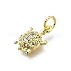 Brass Micro Pave Cubic Zirconia Pendants&nbsp;KK-K400-41G