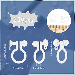 250Pcs Plastic Clip-on Earring Findings&nbsp;KY-SC0001-70
