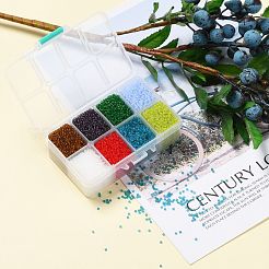 FGB 200G 8 Colors 12/0 Grade A Round Glass Seed Beads&nbsp;SEED-JP0010-03-2mm