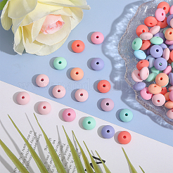 180Pcs 6 Colors Rondelle Food Grade Eco-Friendly Silicone Abacus Beads&nbsp;SIL-CA0003-15