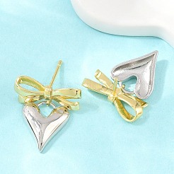 Brass Stud Earrings&nbsp;EJEW-G471-39GP