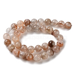Natural Black Gold Rutilated Quartz Beads Strands&nbsp;G-C268-B02-03