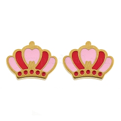 304 Stainless Steel Enamel Stud Earrings&nbsp;STAS-E502-01G-04