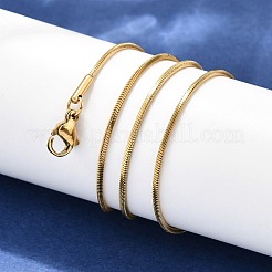 304 Stainless Steel Snake Chain Necklace Making&nbsp;STAS-P045-18G