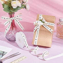 20 Yards Single Face Happy Birthday Printed Cotton Ribbon&nbsp;OCOR-WH0036-41