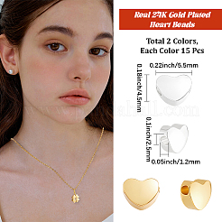 30Pcs 2 Colors Brass Beads&nbsp;KK-BBC0028-27