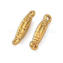 304 Stainless Steel Textured Rectangle Links Connector Charms&nbsp;STAS-D211-01A-G