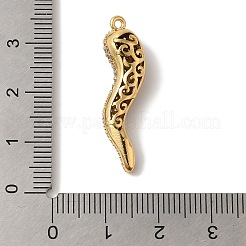 Rack Plating Brass Micro Pave Cubic Zirconia Pendant&nbsp;KK-A229-03G-G