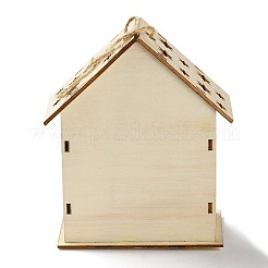 Christmas Theme Wood House Hanging Ornaments&nbsp;LS-DJEW-B011-02