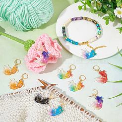 12Pcs 6 Colors Goldfish Locking Stitch Markers&nbsp;HJEW-PH01601