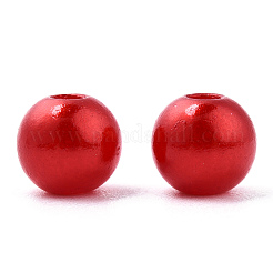 Spray Painted ABS Plastic Imitation Pearl Beads&nbsp;OACR-T015-05A-13