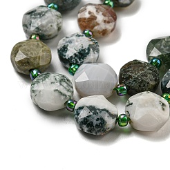 Natural Tree Agate Beads Strands&nbsp;G-NH0015-D04-01