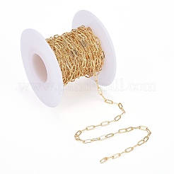 Soldered Brass Paperclip Chains&nbsp;CHC-G005-06G-01