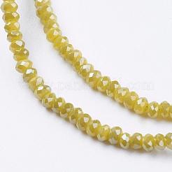 Electroplate Glass Beads Strands&nbsp;GLAA-F079-PL01