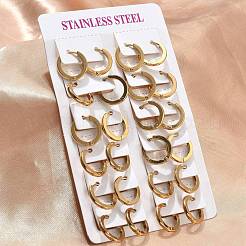 201 Stainless Steel Hoop Earrings&nbsp;EJEW-D354-18G