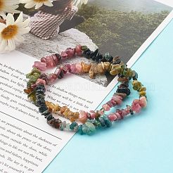 Natural Multicolor Tourmaline Beaded Stretch Bracelets&nbsp;BJEW-JB06243