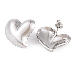 Left and Right Non-Tarnish 304 Stainless Steel Stud Earrings for Women&nbsp;EJEW-A049-06P