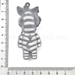 Animal Theme Flocking Silicone Pendants&nbsp;SIL-C012-03F