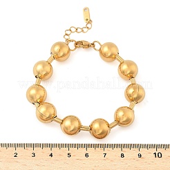 Round 304 Stainless Steel Beaded Bracelets for Women&nbsp;BJEW-B134-02G
