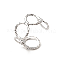 304 Stainless Steel Open Cuff Rings&nbsp;RJEW-H261-17P