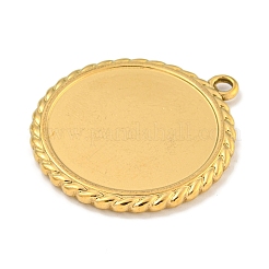 Ion Plating(IP) 304 Stainless Steel Pendants Cabochon Settings&nbsp;STAS-A099-04G