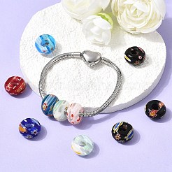 Handmade Millefiori Lampwork European beads&nbsp;X-LK-R010-M