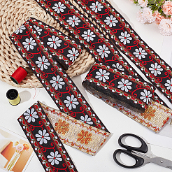 Ethnic Style Polyester Ribbon&nbsp;OCOR-WH0079-76A