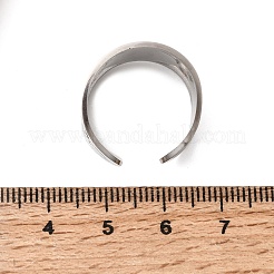 304 Stainless Steel Open Cuff Rings for Women&nbsp;RJEW-A099-01P