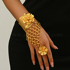 Luxurious Middle Eastern Bride Iron Ring Bracelets with Floral Design&nbsp;BA9055