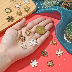 16Pcs 8 Styles Alloy Enamel with Rhinestone Pendants&nbsp;FIND-YW0005-88