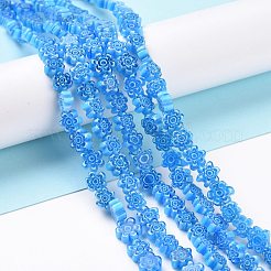Handmade Millefiori Glass Bead Strands&nbsp;LAMP-J035-8mm-65