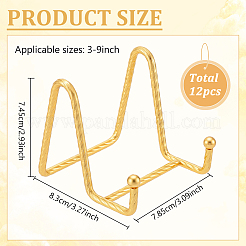 12Pcs Iron Display Easels for Decorative Plates&nbsp;ODIS-WA0001-03