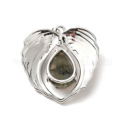 Natural & Synthetic Mixed Gemstone Teardrop Pendants&nbsp;KK-K331-02P