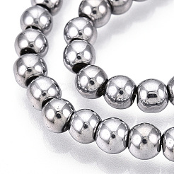 Electroplate Glass Beads Strands&nbsp;EGLA-T021-4mm-13B