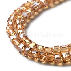 Electroplate Glass Bead Strands&nbsp;EGLA-J028-4x4mm-AB18